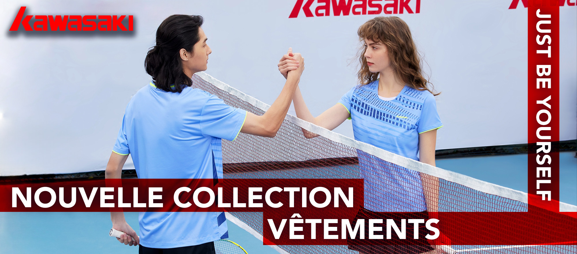 Nouvelle collection vêtements Kawasaki Badminton